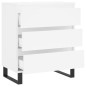 vidaXL Aparador de madera contrachapada blanco 60x35x70 cm