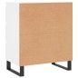vidaXL Aparador de madera contrachapada blanco 60x35x70 cm