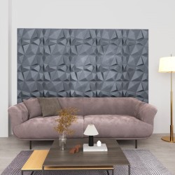 vidaXL Paneles de pared 3D 12 unidades 50x50 cm gris diamante 3 m²