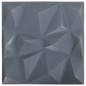 vidaXL Paneles de pared 3D 12 unidades 50x50 cm gris diamante 3 m² vidaXL Paneles de pared 3D 12 unidades 50x50 cm gris diamante 3 m²