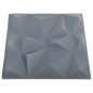 vidaXL Paneles de pared 3D 12 unidades 50x50 cm gris diamante 3 m² vidaXL Paneles de pared 3D 12 unidades 50x50 cm gris diamante 3 m²