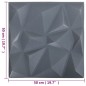 vidaXL Paneles de pared 3D 12 unidades 50x50 cm gris diamante 3 m² vidaXL Paneles de pared 3D 12 unidades 50x50 cm gris diamante 3 m²