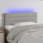 vidaXL Cabecero con LED de tela gris claro 90x5x78/88 cm vidaXL Cabecero con LED de tela gris claro 90x5x78/88 cm