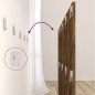 vidaXL Cabecero de cama y mesitas madera contrachapada roble ahumado vidaXL Cabecero de cama y mesitas madera contrachapada roble ahumado