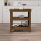 vidaXL Banco de trabajo madera maciza pino marrón miel 78,5x50x80 cm vidaXL Banco de trabajo madera maciza pino marrón miel 78,5x50x80 cm