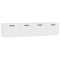 vidaXL Armarios pared 2 uds contrachapada blanco brillo 60x36,5x35 cm