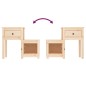 vidaXL Mesitas de noche 2 uds madera maciza de pino 79,5x38x65,5 cm vidaXL Mesitas de noche 2 uds madera maciza de pino 79,5x38x65,5 cm