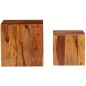 vidaXL Mesa de centro de madera maciza sheesham 2 unidades 40x40x40 cm vidaXL Mesa de centro de madera maciza sheesham 2 unidades 40x40x40 cm