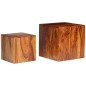 vidaXL Mesa de centro de madera maciza sheesham 2 unidades 40x40x40 cm vidaXL Mesa de centro de madera maciza sheesham 2 unidades 40x40x40 cm