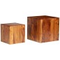 vidaXL Mesa de centro de madera maciza sheesham 2 unidades 40x40x40 cm vidaXL Mesa de centro de madera maciza sheesham 2 unidades 40x40x40 cm