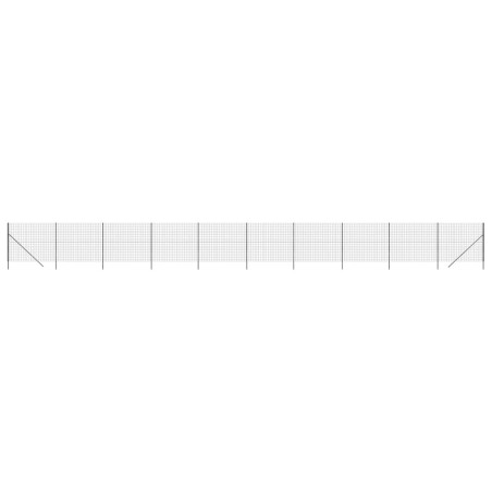 vidaXL Cerca de alambre de acero galvanizado gris antracita 2x25 m