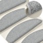 vidaXL Alfombras de peldaños de escalera 15 uds gris claro 65x24x4 cm vidaXL Alfombras de peldaños de escalera 15 uds gris claro 65x24x4 cm