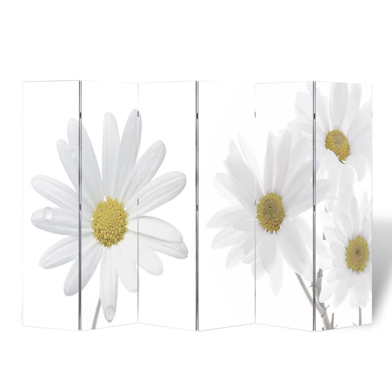 vidaXL Biombo divisor plegable 217x170 cm flores vidaXL Biombo divisor plegable 217x170 cm flores