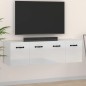 vidaXL Armarios pared 2 uds contrachapada blanco brillo 80x36,5x35 cm vidaXL Armarios pared 2 uds contrachapada blanco brillo 80x36,5x35 cm