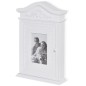 vidaXL Armario para llaves con marco de fotos blanco 