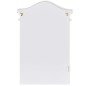 vidaXL Armario para llaves con marco de fotos blanco 