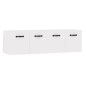 vidaXL Armarios pared 2 uds contrachapada blanco brillo 80x36,5x35 cm vidaXL Armarios pared 2 uds contrachapada blanco brillo 80x36,5x35 cm