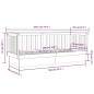 vidaXL Sofá cama de madera maciza de pino 75x190 cm vidaXL Sofá cama de madera maciza de pino 75x190 cm