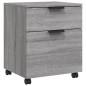 vidaXL Archivador ruedas madera contrachapada gris Sonoma 45x38x54 cm vidaXL Archivador ruedas madera contrachapada gris Sonoma 45x38x54 cm