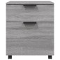 vidaXL Archivador ruedas madera contrachapada gris Sonoma 45x38x54 cm vidaXL Archivador ruedas madera contrachapada gris Sonoma 45x38x54 cm