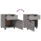 vidaXL Archivador ruedas madera contrachapada gris Sonoma 45x38x54 cm vidaXL Archivador ruedas madera contrachapada gris Sonoma 45x38x54 cm