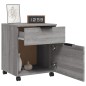 vidaXL Archivador ruedas madera contrachapada gris Sonoma 45x38x54 cm vidaXL Archivador ruedas madera contrachapada gris Sonoma 45x38x54 cm