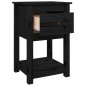vidaXL Mesita de noche madera maciza de pino negro 40x35x61,5 cm vidaXL Mesita de noche madera maciza de pino negro 40x35x61,5 cm