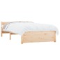 vidaXL Estructura de cama de madera maciza 90x200 cm