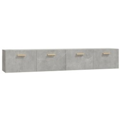 vidaXL Armarios pared 2 uds contrachapada gris hormigón 100x36,5x35 cm