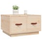 vidaXL Mesa de centro de madera maciza de pino 60x53x35 cm