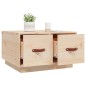 vidaXL Mesa de centro de madera maciza de pino 60x53x35 cm