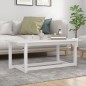 vidaXL Mesa de centro de madera maciza de pino blanco 110x55x45 cm vidaXL Mesa de centro de madera maciza de pino blanco 110x55x45 cm