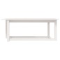 vidaXL Mesa de centro de madera maciza de pino blanco 110x55x45 cm vidaXL Mesa de centro de madera maciza de pino blanco 110x55x45 cm