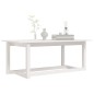 vidaXL Mesa de centro de madera maciza de pino blanco 110x55x45 cm vidaXL Mesa de centro de madera maciza de pino blanco 110x55x45 cm