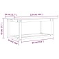 vidaXL Mesa de centro de madera maciza de pino blanco 110x55x45 cm vidaXL Mesa de centro de madera maciza de pino blanco 110x55x45 cm