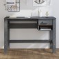 vidaXL Escritorio HAMAR madera maciza pino gris oscuro 110x40x75 cm vidaXL Escritorio HAMAR madera maciza pino gris oscuro 110x40x75 cm