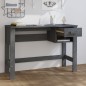 vidaXL Escritorio HAMAR madera maciza pino gris oscuro 110x40x75 cm vidaXL Escritorio HAMAR madera maciza pino gris oscuro 110x40x75 cm