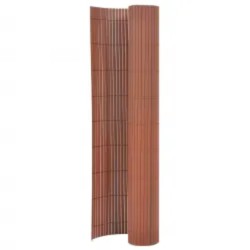 vidaXL Valla de jardín doble cara marrón 110x400 cm