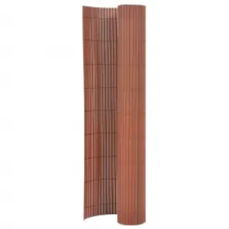 vidaXL Valla de jardín doble cara marrón 110x400 cm