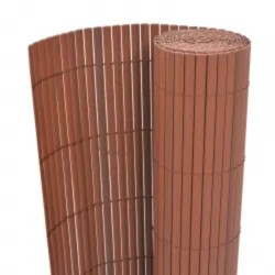 vidaXL Valla de jardín doble cara marrón 110x400 cm