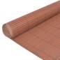 vidaXL Valla de jardín doble cara marrón 110x400 cm vidaXL Valla de jardín doble cara marrón 110x400 cm
