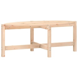 vidaXL Mesa de centro de madera maciza de pino 118x63x45 cm