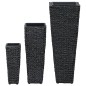 vidaXL Conjunto de arriates 3 piezas jacinto de agua negro vidaXL Conjunto de arriates 3 piezas jacinto de agua negro