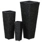 vidaXL Conjunto de arriates 3 piezas jacinto de agua negro vidaXL Conjunto de arriates 3 piezas jacinto de agua negro