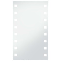 vidaXL Espejo de pared de baño con LED 60x100 cm