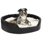 vidaXL Cama de perros felpa y cuero sintético negro beige 99x89x21 cm vidaXL Cama de perros felpa y cuero sintético negro beige 99x89x21 cm