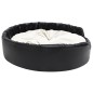 vidaXL Cama de perros felpa y cuero sintético negro beige 99x89x21 cm vidaXL Cama de perros felpa y cuero sintético negro beige 99x89x21 cm