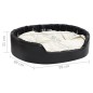 vidaXL Cama de perros felpa y cuero sintético negro beige 99x89x21 cm vidaXL Cama de perros felpa y cuero sintético negro beige 99x89x21 cm