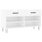 vidaXL Banco zapatero madera de ingeniería blanco 102x35x55 cm