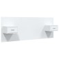vidaXL Cabecero de cama con mesitas madera contrachapada blanco brillo vidaXL Cabecero de cama con mesitas madera contrachapada blanco brillo